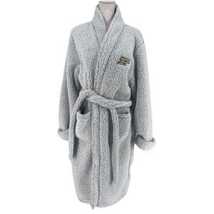Northwest NCAA Men's Purdue Boilermakers Hooded Fleece Robe L/XL Gray Cozy Warm